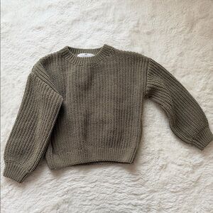 H&M Olive Green Chunky Knit Sweater